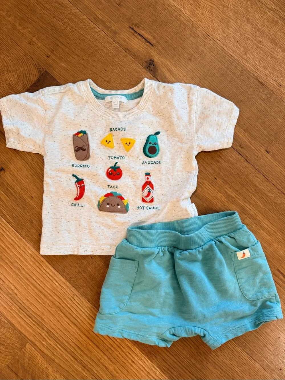 PUREBABY | Small Bites T-Shirt and Short Set